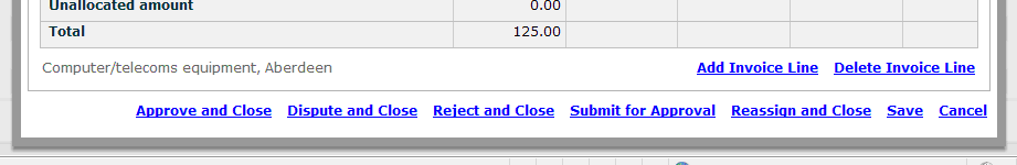 Invoice Details page