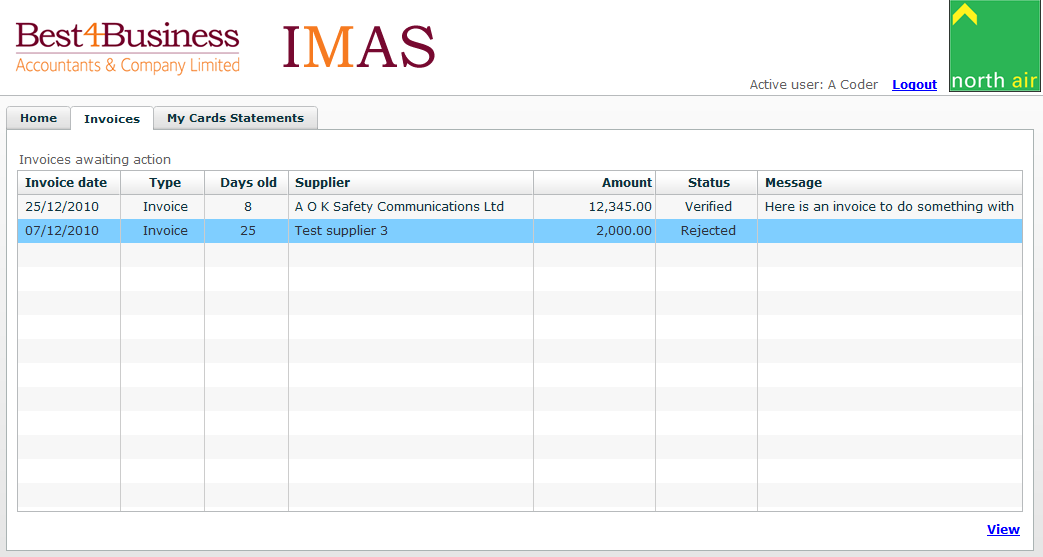 Invoices List