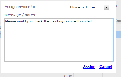 Invoice Details assign